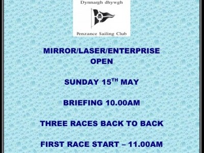 May 15th – Mirror/Laser/Enterprise Open May 15th – Mirror/Laser/Enterprise Open